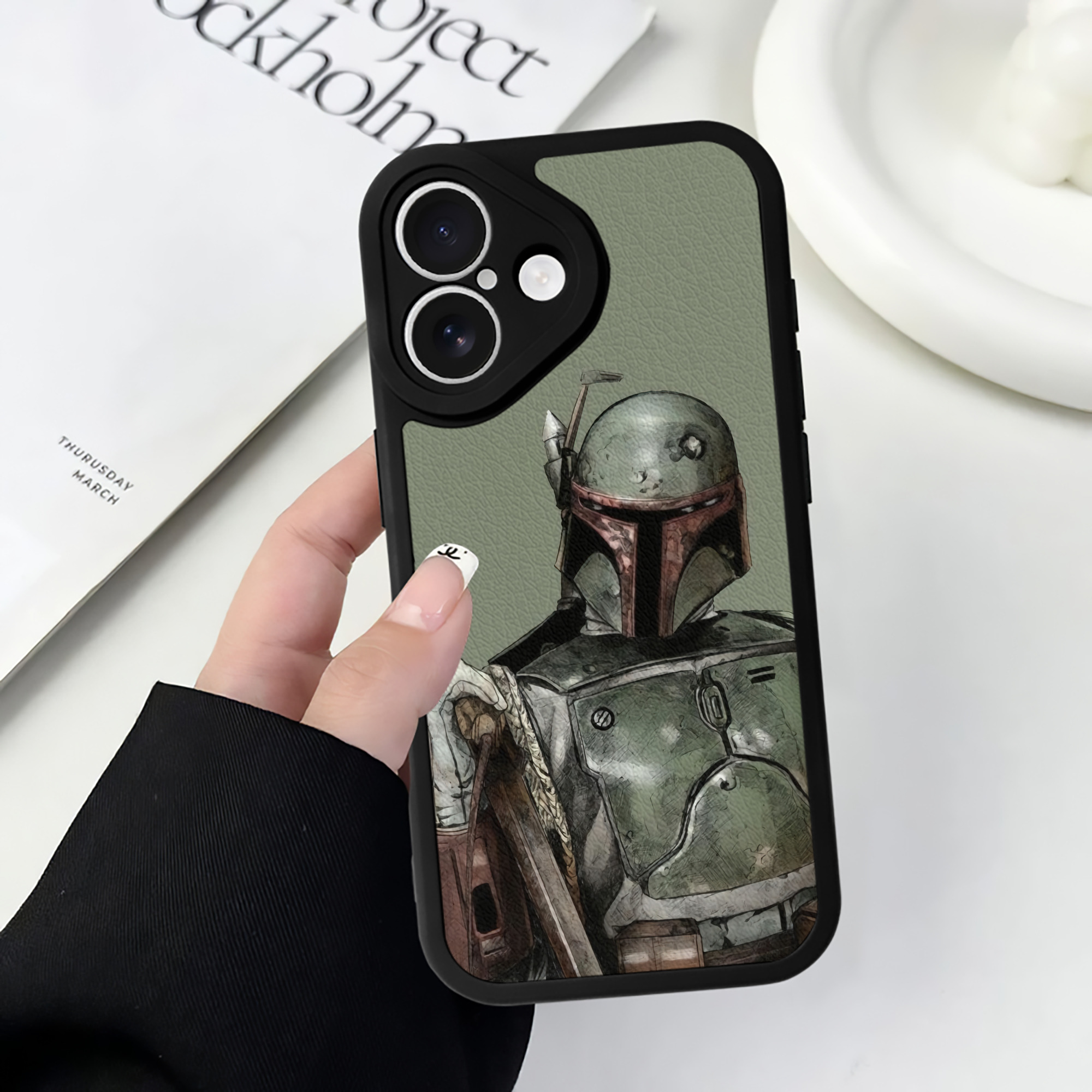 （画像用） スター・ウォーズ Star Wars 【iPhone 16シリーズ対応】シリコンスマホケース（レザー調） 材質：シリコン